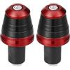 TUCKBOLD Tappi terminali per manubrio moto, in lega di alluminio, 18 mm-20 mm, diametro esterno 33,5 mm, alla moda, tappi bilanciati per manubrio anteriore, colore rosso, 1 paio