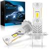 Sycreek Lampadine H7 LED,30000LM 6500K Bianco Freddo 12V Led H7 Lampade Faro per Auto e Moto 600% Luminosità 1:1 Mini Plug-n-Play