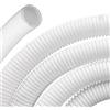 MOCNT Tubo Corrugato Flessibile Auto Chiuso Tubo Guaina Isolante Protettivo Cavo Filo per Guaina Ondulata Cavi Elettrici Gestione Bianco Esterno 21mm Lunghezza 5Metri