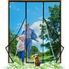 ZYZYZ Zanzariera Magnetica per Porte Finestra, 210x200cm Nero Destra e Sinistra Doppia apertura porta Upgrade Zanzariera Porta, Zanzariere Magnetiche per Porte Finestre, Porta Ingresso, Balconi