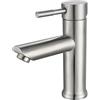 MAMMOLITI Marco Mammoliti | Miscelatore Monocomando Lavabo Ekos in Acciaio Inox AISI 304 Satinato, Altezza Bocca 100mm, 17,5x14,2x4,8cm