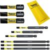 SabreCut 9 x SabreCut SCRK9SL 32mm 89mm 152mm SL5 SL6 SL7 Set di punte per cacciavite a percussione magnetica con intaglio resistente compatibile con Dewalt Milwaukee Bosch Makita e altro