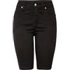 Generico Pantaloni Donna Estivi Corti Leggeri Pantaloni Denim Morbidi Short Larghi al Ginocchio Curvy Shorts con Tasche Vintage Bermuda Elasticizzato Push Up Jeans Larghi Taglie Forti