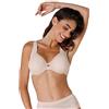 LOVABLE Reggiseno Riducente e Modellante, Taglie Forti con Ferretto in Microfibra e Pizzo - Comfort e Sostegno - Celebrity Minimizer Donna, Beige (Skin), 40 / 6D