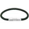 Fossil Bracciale da uomo in pelle o acciaio inossidabile con chiusura regolabile