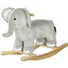 AIYAPLAY Cavallo a Dondolo a Elefante per Bambini 2-4 Anni con Suoni Grigio