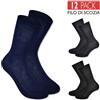 Set 12 Paia Calze Uomo Filo di Scozia Calzini Elasticizzati Cotone Leggero VEQUE