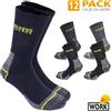 Set 12 Paia Calzini Uomo Da Lavoro Calze Cotone Rinforzati Work 40/46 VEQUE