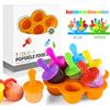 O-Kinee Mini Stampi per Ghiaccioli in Silicone, Stampi per Gelato Bambini, Formine Ghiaccioli Riutilizzabili, Ghiaccioli Stampo, Stampi Gelato Stecco (arancia)