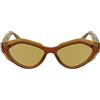 CALVIN KLEIN JEANS CKJ24621S Occhiali, Brick/Amber, Taglia Unica Donna