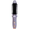 szseynmy Mini spazzola riscaldata senza fili per viaggio pettine rotondo riscaldante, ferro arricciacapelli termico per capelli corti, ricaricabile, piccolo volume, spazzola per capelli riscaldata (Viola)