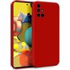 MyGadget Cover per Samsung Galaxy A51 5G - Custodia in Silicone Morbido a Doppio Strato - Case con Protezione Fotocamera & Fodera Interna Antigraffio - Rosso