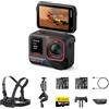 Insta360 Ace Pro 2 Pack Bici - Action Cam Impermeabile in 8K co-ingegnerizzata con Leica, sensore 1/1.3, doppio chip IA, superba in bassa luce, audio superiore.