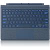 Seagtigau QWERTY Layout Tastiera per Microsoft Surface Pro 7+-Pro 7-Pro 6-Pro 5-Pro 4-Pro 3, 12,3 pollici, Bluetooch Type Cover con trackpad Multi-Touch, Retroilluminazione, Ultra Silm (Blu cobalto