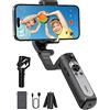 hohem iSteady XE Smartphone Stabilizzatore, Gimbal Pieghevole per Telefono a 3 Assi con Luce di Riempimento Magnetica, per iPhone/Android, Stabilizzatore Vlog per Registrazione Video, Carico 280g