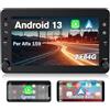 Hexinex Android Autoradio 1 Din per Alfa Romeo 159 Brera Spider, Car Radio con Funzione CarPlay Android Auto BT Comandi al Volante GPS Navigazione WIFI (2+64GB)