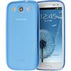 doupi UltraSlim Custodia per Samsung Galaxy S3, Satinato fine Piuma Facile Mat Semi Trasparente Cover, Blue