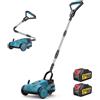 highsam Gisam 10" Tagliabordi elettrico, Tosaerba manuale, Per Prati Fino A 80 M², Motore Brushless, 3 Altezze Di Taglio (1.02-2.2), 2 * Batteria Da 4,0ah, Inclinazione Sicura 20°-70°Per Piccoli Giardini