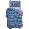 hermet Spiderman, Set Copripiumino Singolo Cotone, Blu, Sacco 155x200, Federa 50x80, Marvel, 100% Cotone, Prodotto Ufficiale