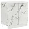 Shally Dogan Mobile Base Cucina Componibile in Legno Bianco Effetto Marmo 2 Ante 2 Scomparti