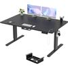 TRIUMPHKEY Scrivania Regolabile in Altezza Elettrica 140 x 80cm,Scrivania multifunzione per computer,3 Altezze di Memoria 72 - 118 cm,con Porta di Ricarica USB,Standing Desk,per Ufficio