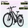 Bici elettrica 1000W motore 48 v17ah batteria rimovibile freno idraulico E bici 21 velocità 29 pollici pneumatico Mountain bicicletta elettrica - Black Red YG90B 27.5''Tire