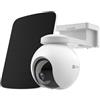 EZVIZ EB8 Kit 4G LTE Telecamera Esterno con Batteria 10400mAh, 2K Telecamera di Sorveglianza a 360°, Rilevamento di Persone, Visione Notturna a Colori, Audio Bidirezionale, GPS Integrato