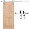 VEVOR Kit Ferramenta per Porta Scorrevole da Fienile 1524 mm, Capacità 150 kg, Compatibile con Larghezza 762 mm e Spessore 34,9-44,45 mm, Binario Resistente Rullo a Forma J, Argento