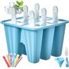 HSHHOOM Stampi per Ghiaccioli Forme, Stampi Gelato Stecco,Stampi per Ghiaccioli in Silicone,Formine Ghiaccioli Riutilizzabili, Formine per Ghiaccioli Bambini e Adulti (LAN-6)
