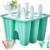 HSHHOOM Stampi per Ghiaccioli Forme, Stampi Gelato Stecco,Stampi per Ghiaccioli in Silicone,Formine Ghiaccioli Riutilizzabili, Formine per Ghiaccioli Bambini e Adulti (LS-6)