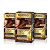 Syoss Oleo - Tintura per capelli intensa 100% oli puri, 0% amonia, 6-76, rame caldo, confezione da 3