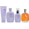 Routine Alfaparf Semi di Lino Smoothing con Olio Cristalli Liquidi - Capelli Lisci, Setosi e Anti-Crespo