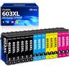 Ondula 15-Pezzi 603XL 603 XL Cartucce d'inchiostro Compatibili per Epson 603XL Multipack per Expression Home XP-2100 XP-2105 XP-3100 XP-4100 Workforce WF-2810 WF-2830 WF-2850