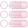 QUARKZMAN 50pz Anelli Raccoglitore 1 Pollice Anelli Raccoglitore Fogli Mobili Anelli Libro Metallo Anelli Libro Colorati per Schede Indice Portachiavi Chiave Anelli per Notebook, Rosa