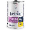 EXCLUSION CANE DIET ADULT ALL BREEDS HYPOALLERGENIC QUAGLIA E PISELLI DA 400 GR IN LATTINA 400G