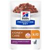 HILL\'S PRESCRIPTION DIET GATTO K/D AL MANZO DA 85 GR IN BUSTA 85G