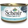 SCHESIR GATTO KITTEN AL TONNETTO CON ALOE IN GELATINA DA 85 GR IN LATTINA 85G