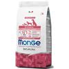 MONGE SUPERPREMIUM CANE PUPPY & JUNIOR ALL BREEDS MANZO E RISO 12KG