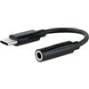 VoltShine Cavo adattatore da USB-C a jack da 3,5 mm, colore nero, ideale per collegare dispositivi audio e ascoltare musica e chiamate.