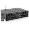 Pyle Amplificatore Karaoke Bluetooth Wireless da 500 Watt, Amplificatore Audio Stereo 4 Canali con AUX, Radio FM, USB e Microfono IN, Potenza Picco 500 Watt