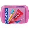 Curaprox Be You Travel Set Rosa Spazzolino + Dentifricio + 2 Scovolini