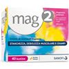 Mag 2 2,25g Magnesio Pidolato Aroma Limone per Stati Carenziali di Magnesio, 40 Bustine