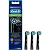 Oral-B Pro Cross Action Black Testine di Ricambio, 3 Testine