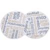 Sottobicchiere parole in carta decorata cm 9 (500 pezzi) - Carta - Bianco Con Decoro Parole