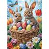 CEOVR Diamond Painting Kit Completo Pasqua 5D Diamond Painting,Diamond Painting Adulto 2 Conigli,30x40 cm Pittura Diamante,Coniglietto Painting Diamond 5D
