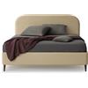 Nuvola Letto imbottito Brancusi - Contenitore 120x190 / Toffee