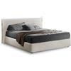 Nuvola Letto imbottito Dalì - Giroletto 28cm 90x200 / Bianco latte (cod. 111) / Senza contenitore