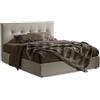 Nuvola Letto imbottito Bacon - Giroletto 28cm 90x200 / Bianco latte (cod. 111) / Con contenitore