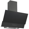 Respekta Cappa aspirante senza ingombro / 90 cm/struttura in acciaio inox nero con pannello copriluce in vetro/funzione di espulsione e ricircolo dell'aria / CH66090BSGA / A / 42 - 63 dB