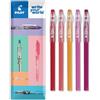 PILOT FriXion Ball Stick 07 - Penna gel cancellabile con punta da 0,7 mm, confezione regalo, tonalità calde, 5 pezzi